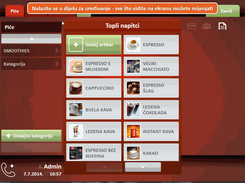 Definiranje priloga u POS Sector