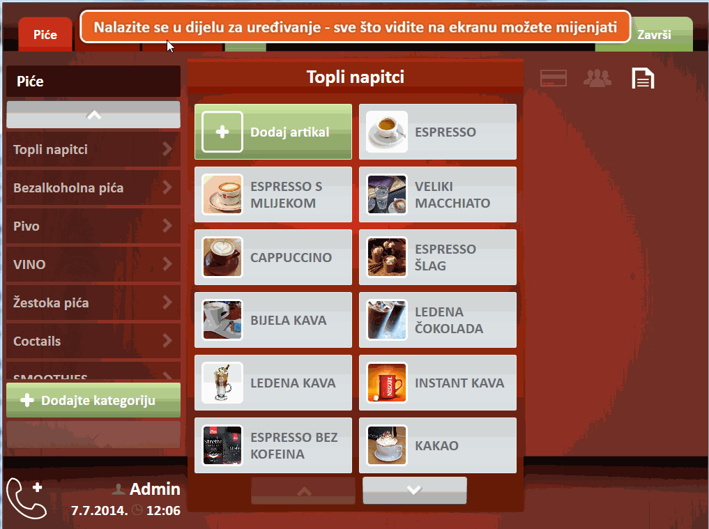 Dodjela osnovnih priloga artiklima u POS Sector